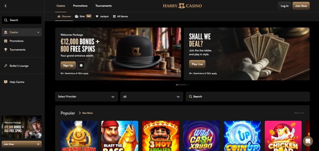harry casino zonder cruks nederland screenshot